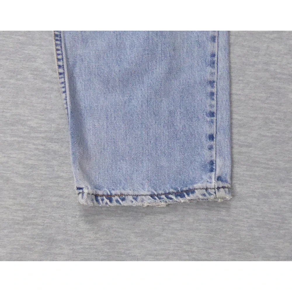 Levis 505 Regular Fit Straight Leg Jeans Mens 36 Blue Light Wash Denim